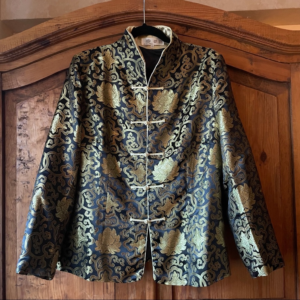 Vintage black and gold jacket NWOT